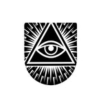 Black And White Illuminati Print Toilet Lid Cover