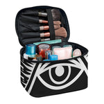 Black And White Illuminati Print Travel Makeup Bag