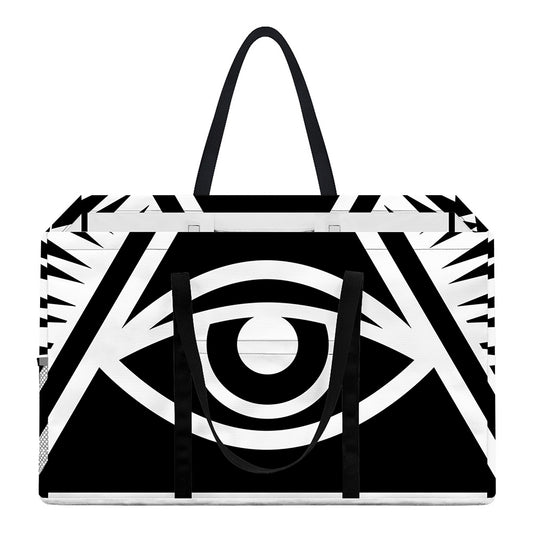 Black And White Illuminati Print Utility Tote Bag