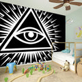 Black And White Illuminati Print Wall Sticker