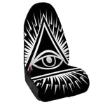 Black And White Illuminati Print Waterproof Car Seat Cover