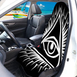 Black And White Illuminati Print Waterproof Car Seat Cover