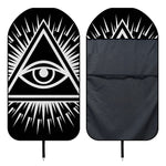 Black And White Illuminati Print Waterproof Car Seat Cover