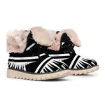 Black And White Illuminati Print Winter Boots