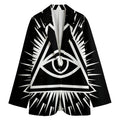 Black And White Illuminati Print Women's Blazer