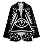 Black And White Illuminati Print Women's Blazer