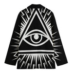 Black And White Illuminati Print Women's Blazer