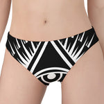 Black And White Illuminati Print Women's Panties