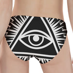 Black And White Illuminati Print Women's Panties