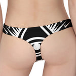 Black And White Illuminati Print Women's Thong