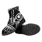 Black And White Illuminati Print Work Boots