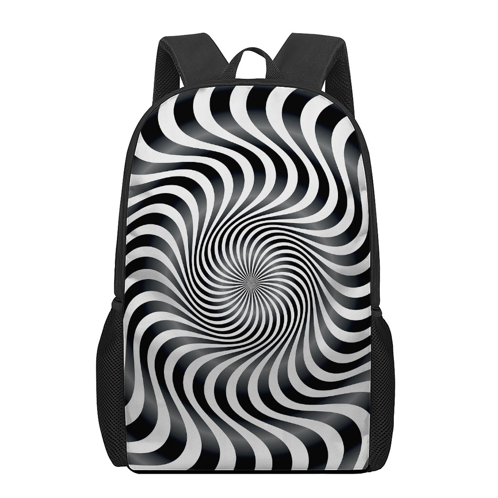 Black And White Illusory Motion Print 17 Inch Backpack
