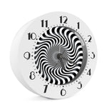 Black And White Illusory Motion Print Alarm Clock
