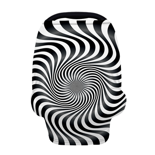 Black And White Illusory Motion Print Baby Seat Cover