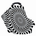 Black And White Illusory Motion Print Baby Seat Cover