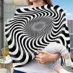 Black And White Illusory Motion Print Baby Seat Cover