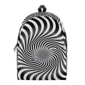 Black And White Illusory Motion Print School Backpack