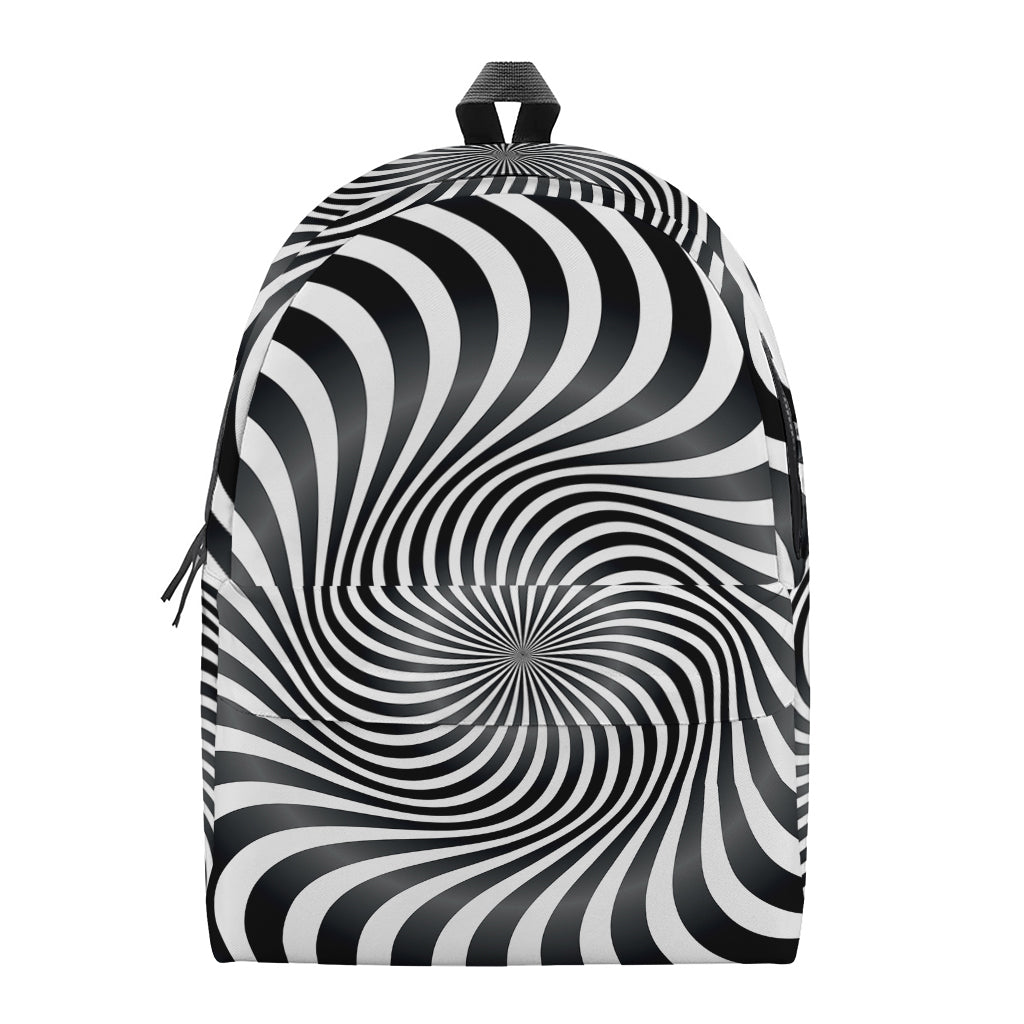 Black And White Illusory Motion Print Backpack