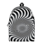 Black And White Illusory Motion Print Backpack
