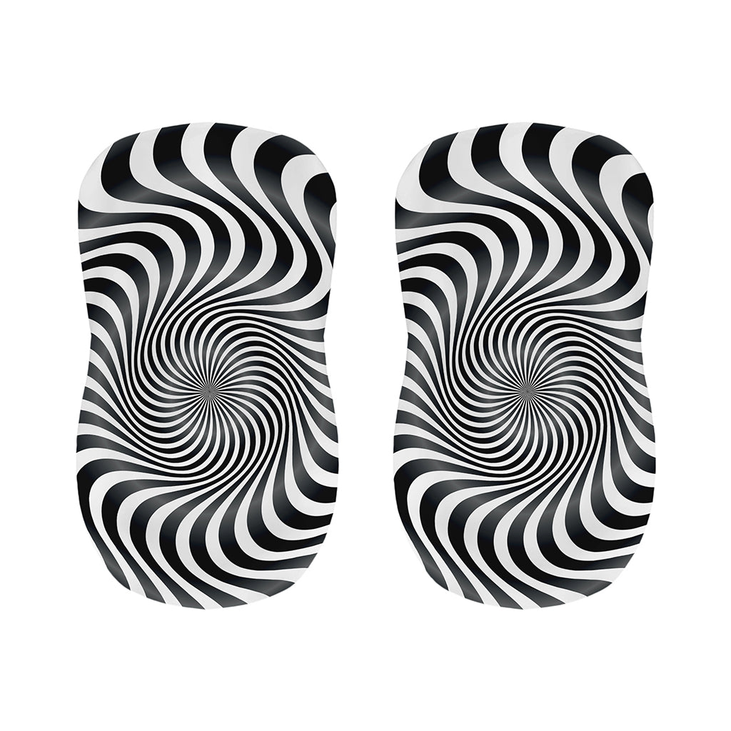 Black And White Illusory Motion Print Bar Stool Covers