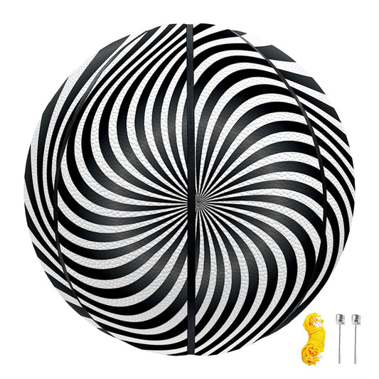 Black And White Illusory Motion Print Basketball