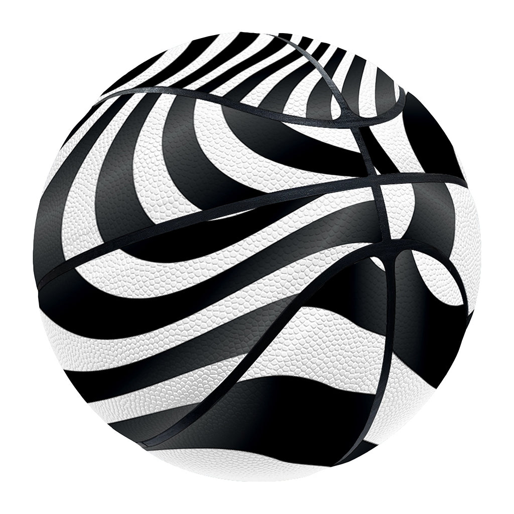 Black And White Illusory Motion Print Basketball