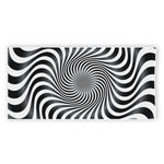 Black And White Illusory Motion Print Beach Towel