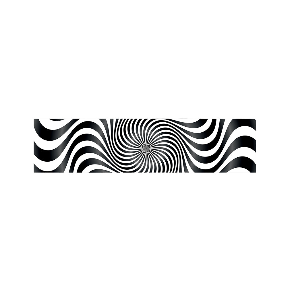 Black And White Illusory Motion Print Bed Runner