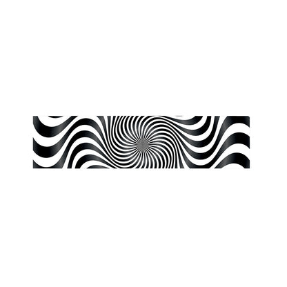 Black And White Illusory Motion Print Bed Runner