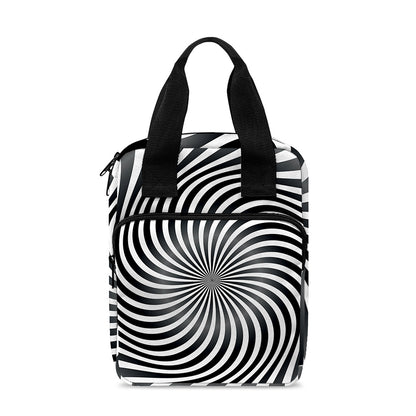 Black And White Illusory Motion Print Bible Tote Bag