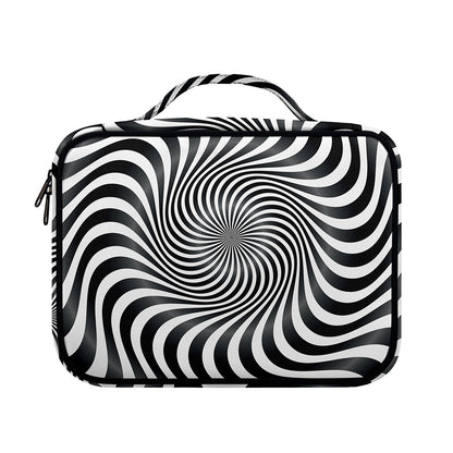 Black And White Illusory Motion Print Briefcase Bible Bag