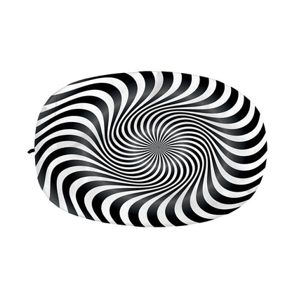 Black And White Illusory Motion Print Car Side Mirror Covers