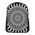 Black And White Illusory Motion Print Casual Backpack