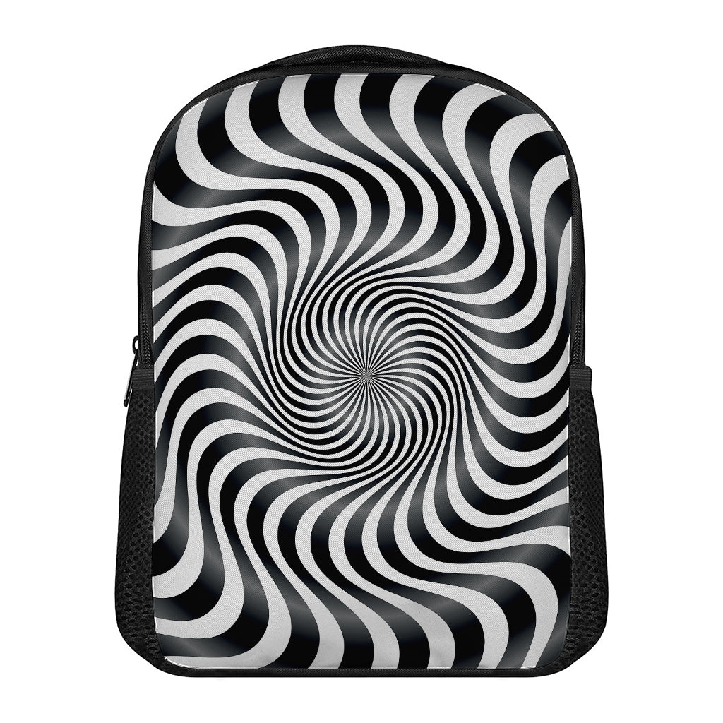 Black And White Illusory Motion Print Casual Backpack
