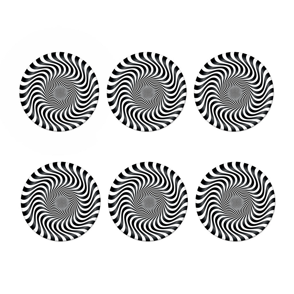 Black And White Illusory Motion Print Coaster Set