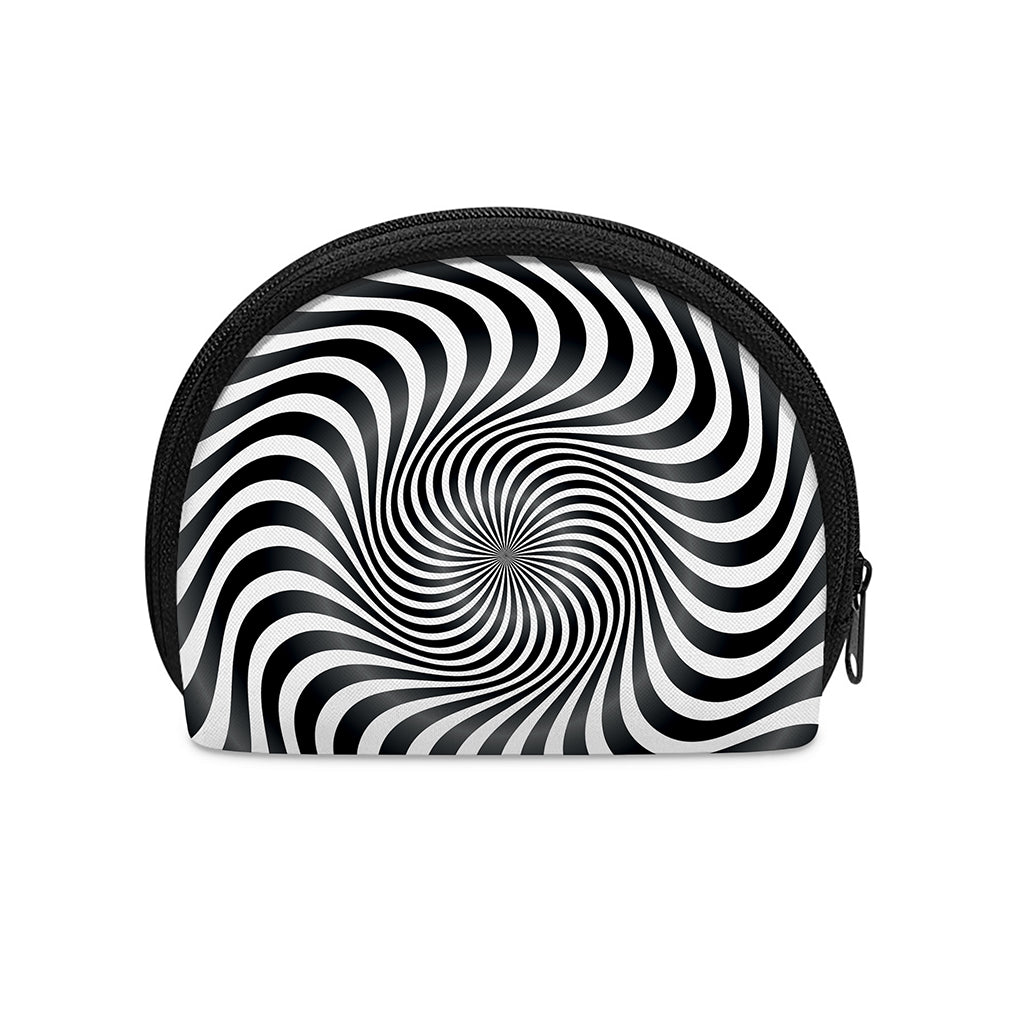 Black And White Illusory Motion Print Coin Purse
