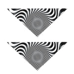 Black And White Illusory Motion Print Dog Bandana