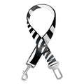 Black And White Illusory Motion Print Dog Seat Belt