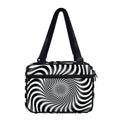 Black And White Illusory Motion Print Double Strap Bible Bag