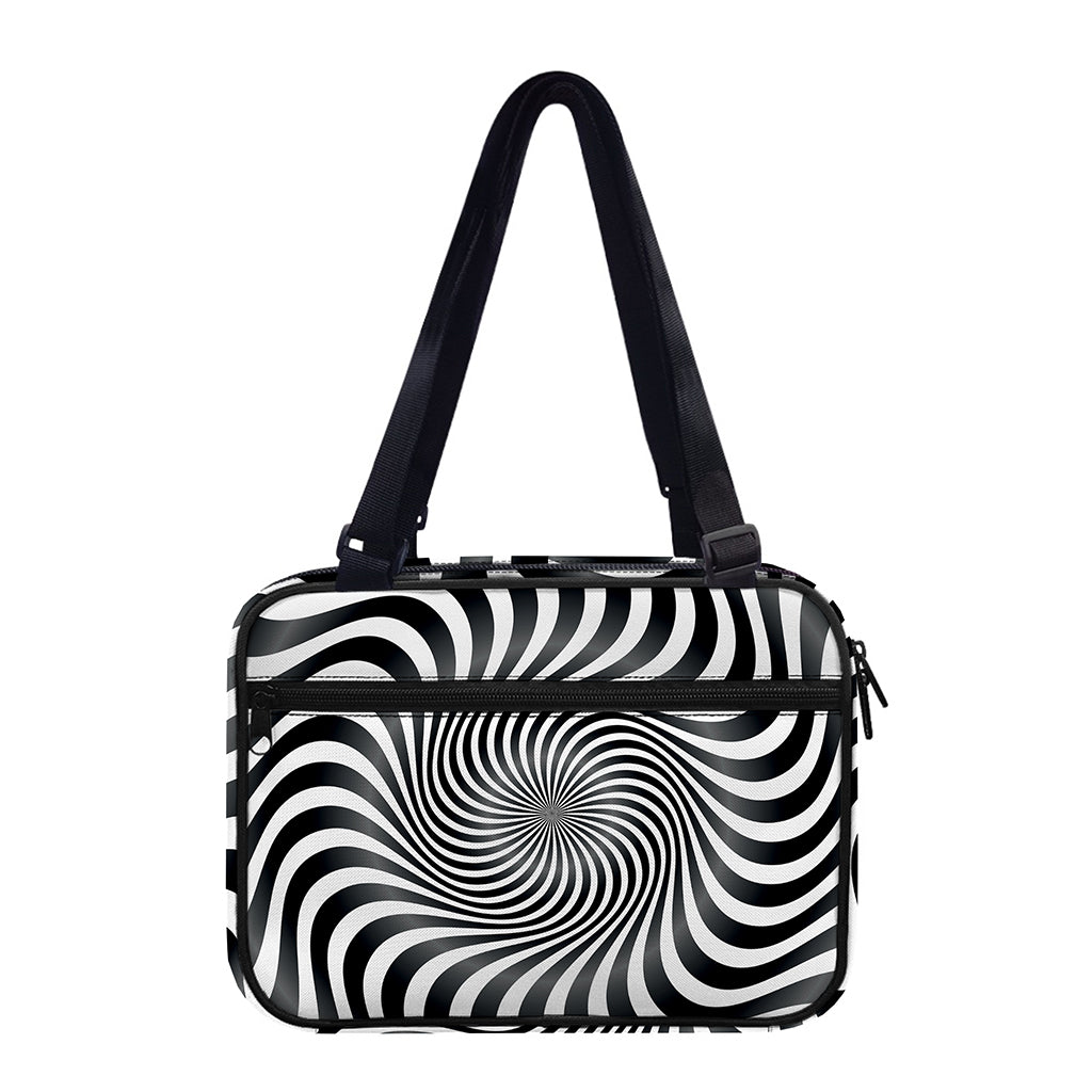 Black And White Illusory Motion Print Double Strap Bible Bag