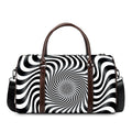 Black And White Illusory Motion Print Duffel Bag