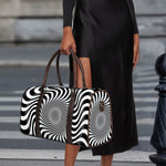 Black And White Illusory Motion Print Duffle Bag