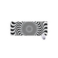 Black And White Illusory Motion Print Extended Mouse Pad