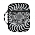Black And White Illusory Motion Print Front Pocket Bible Bag