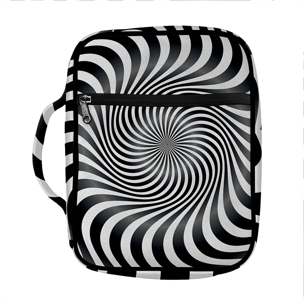 Black And White Illusory Motion Print Front Pocket Bible Bag