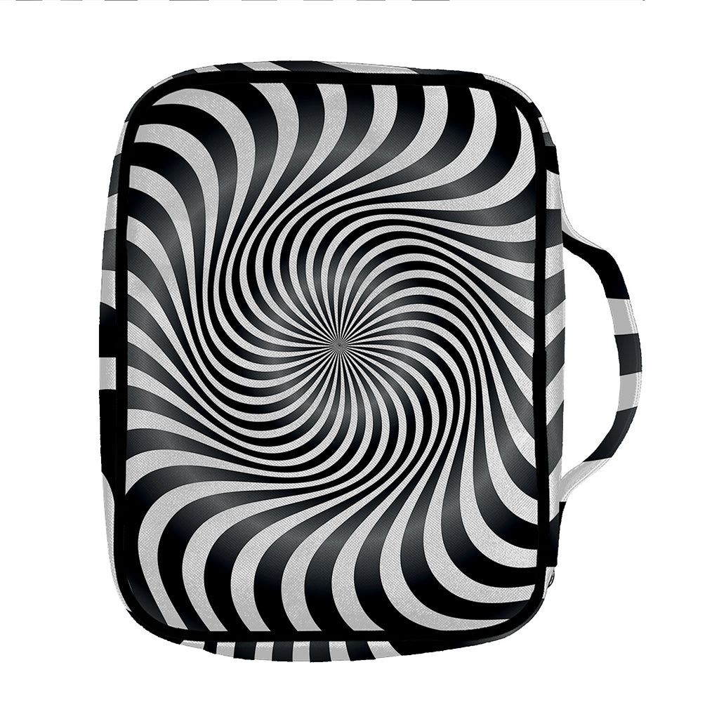 Black And White Illusory Motion Print Front Pocket Bible Bag