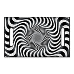 Black And White Illusory Motion Print Golf Cart Seat Cover
