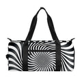 Black And White Illusory Motion Print Gym Bag