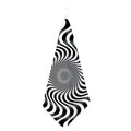 Black And White Illusory Motion Print Hand Towel
