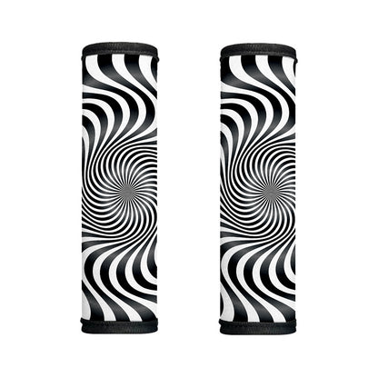 Black And White Illusory Motion Print Handle Covers